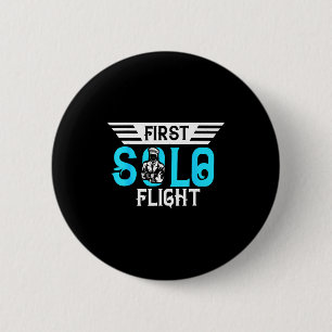 Lustiges neues Los-Design erster Solo-Flugzeug-Lot Button