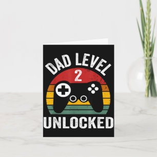 Lustiges Neues Vater-Shirt Vater Level 2 Freigesch Karte