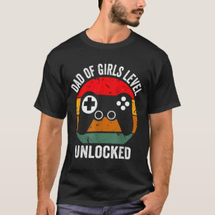 Lustiges Neues Vater-Shirt Vater Von Mädchen Level T-Shirt