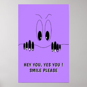 Lustiges Neugier-Augen-Poster mit individuellem Te Poster