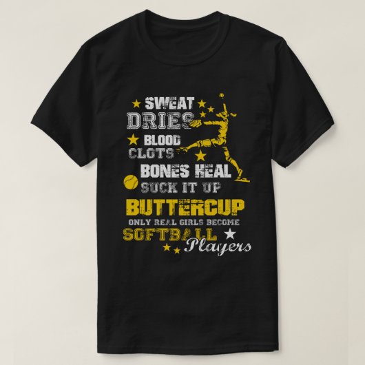 Lustiges Neuheits-Geschenk für Softball-Spieler T-Shirt (Design vorne)