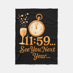 Lustiges Neujahrs-Countdown-Shirt 11_59 Bis nächst Fleecedecke
