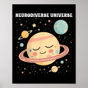 Lustiges neurodiverses Universum Sped-Lehrer Autis Poster