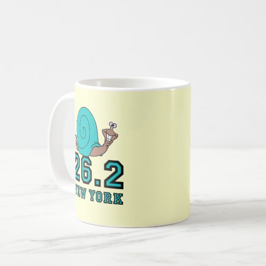 Lustiges New- Yorkmarathon Kaffeetasse (Vorderseite Links)