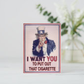 lustiges Nichtraucherzeichen Postkarte (Stehend Vorderseite)