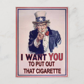 lustiges Nichtraucherzeichen Postkarte