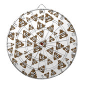 Lustiges niedliches kacken Emoji Muster Dartscheibe (vorne)