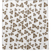 Lustiges niedliches kacken Emoji Muster Duschvorhang (Vorderseite)