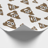 Lustiges niedliches kacken Emoji Muster Geschenkpapier (Ecke)