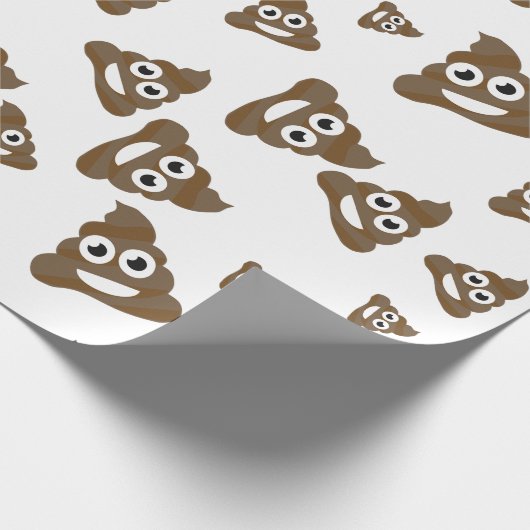 Lustiges niedliches kacken Emoji Muster Geschenkpapier (Ecke)