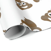 Lustiges niedliches kacken Emoji Muster Geschenkpapier (Rolleneckpunkt)