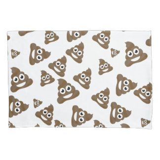 Lustiges niedliches kacken Emoji Muster Kissenbezug