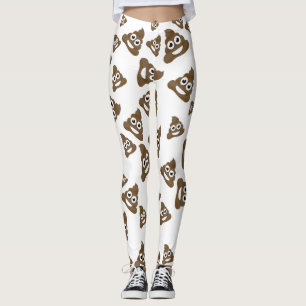 Lustiges niedliches kacken Emoji Muster Leggings
