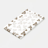 Lustiges niedliches kacken Emoji Muster Post-it Klebezettel (angewinkelt)