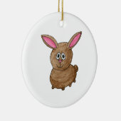 Lustiges niedliches Kaninchen Keramikornament (Rechts)