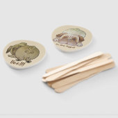 lustiges niedliches Mops-Bogen-Bild mit lustigem S Fächer (Non-assembled)