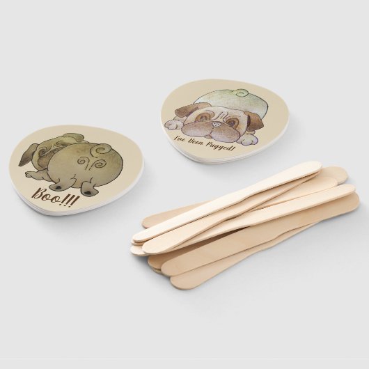 lustiges niedliches Mops-Bogen-Bild mit lustigem S Fächer (Non-assembled)