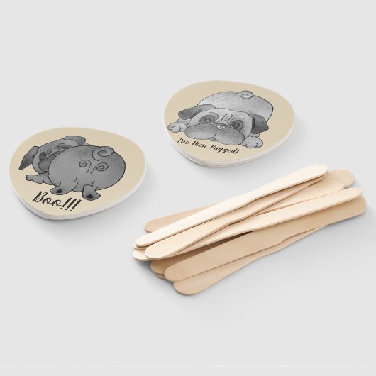 lustiges niedliches Mops-Bogen-Bild mit lustigem S Fächer (Non-assembled)