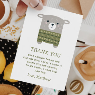 Lustiges niedliches Schaf Tier. Kinder Geburtstag  Dankeskarte