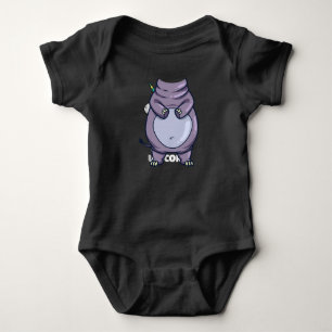 Lustiges Nilpferd-Kostüm kopflos Halloween Säugeti Baby Strampler