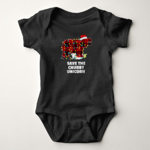 Lustiges Nilpferd Weihnachtslicht passende Familie Baby Strampler