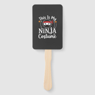 Lustiges Ninja-Kostüm Halloween-Design_1 Fächer