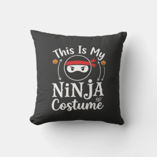 Lustiges Ninja-Kostüm Halloween-Design_1 Kissen