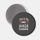 Lustiges Ninja-Kostüm Halloween-Design_1 Magnet (Vorderseite/Rückseite)