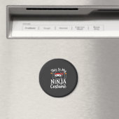 Lustiges Ninja-Kostüm Halloween-Design_1 Magnet (In Situ (Geschirrspüler))
