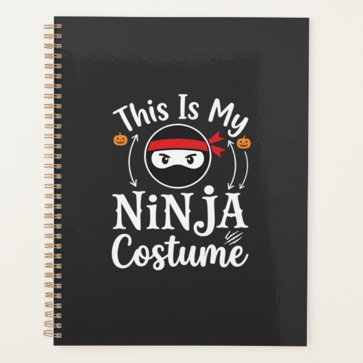 Lustiges Ninja-Kostüm Halloween-Design_1 Planer (Vorderseite)
