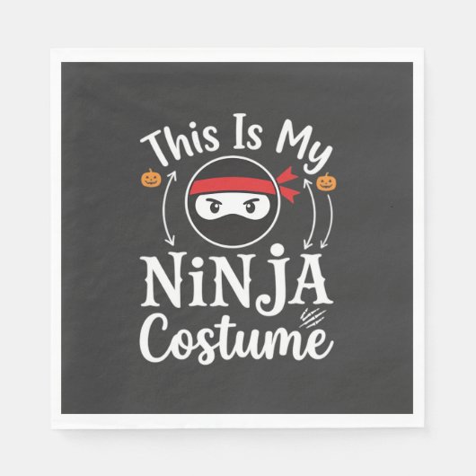 Lustiges Ninja-Kostüm Halloween-Design_1 Serviette (Vorderseite)