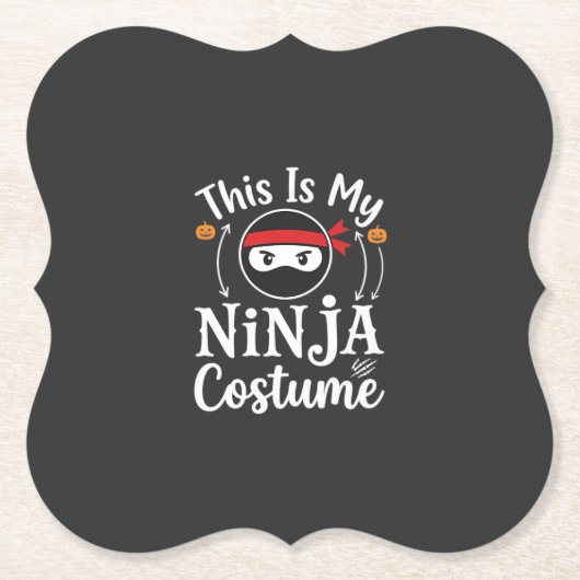 Lustiges Ninja-Kostüm Halloween-Design_1 Untersetzer (Vorderseite)
