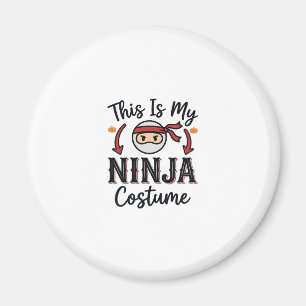 Lustiges Ninja-Kostüm Halloween-Vektordesign_1 Magnet