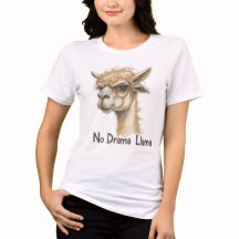 Lustiges No-Drama-Lama-Shirt für Tierliebhaber