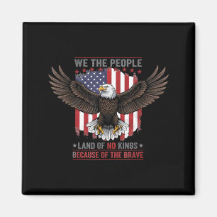 Lustiges No Kings T-Shirt Amerika Vintage-Flagge N Magnet