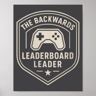 Lustiges Noob-Gamer-Witz-Abzeichen-Rangliste für F Poster