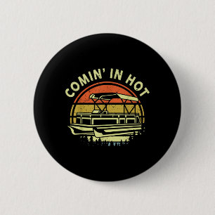 Lustiges ntoon Boot-Vater-Shirt Coming In Hot Capt Button
