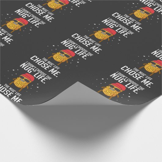 Lustiges Nug Leben-Entwurfs-Huhn-Nugget Geschenkpapier (Ecke)