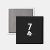 Lustiges Nummer 7 passendes 67 Meme Kostüm  Magnet (Vorderseite/Rückseite)