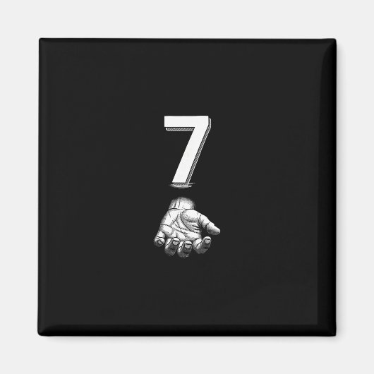 Lustiges Nummer 7 passendes 67 Meme Kostüm  Magnet (Vorne)
