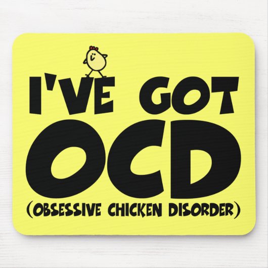 Lustiges OCD Huhn Mousepad (Vorne)