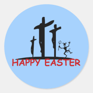 Lustiges offensives Satan Runder Aufkleber