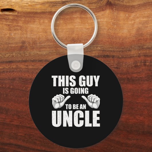 Lustiges Onkel-Design für Onkel Männer zum ersten Schlüsselanhänger (Vorderseite)
