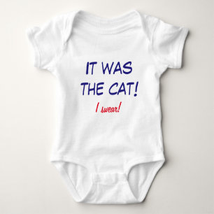 Lustiges Onsie - Baby tadelt die Katze! Baby Strampler