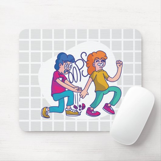 Lustiges "Oops"-Comic-Raster-Mauspad Mousepad (Mit Mouse)