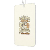 Lustiges Opa-Gitarre Vintage-Gravur-Shirt-Design Autolufterfrischer (Links)