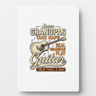 Lustiges Opa Gitarre Vintage Gravur Shirt Design Fotoplatte