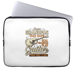 Lustiges Opa-Gitarre Vintage-Gravur-Shirt-Design Laptopschutzhülle