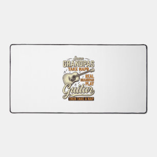 Lustiges Opa Gitarre Vintage Gravur Shirt Design Schreibtischunterlage