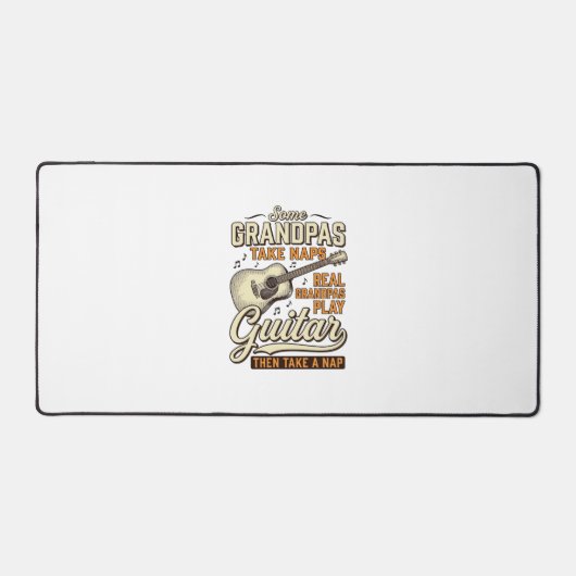 Lustiges Opa Gitarre Vintage Gravur Shirt Design Schreibtischunterlage (Vorderseite)